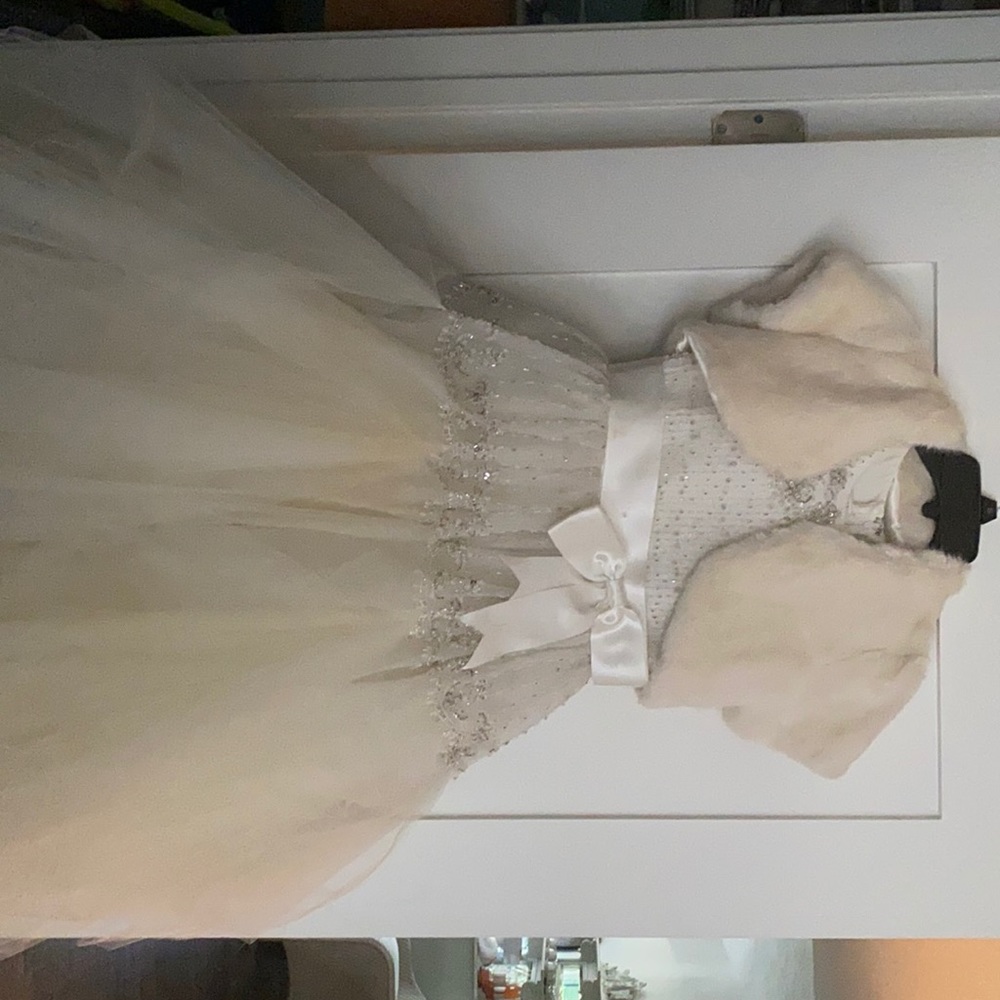 Miniature bride or flower girl dress